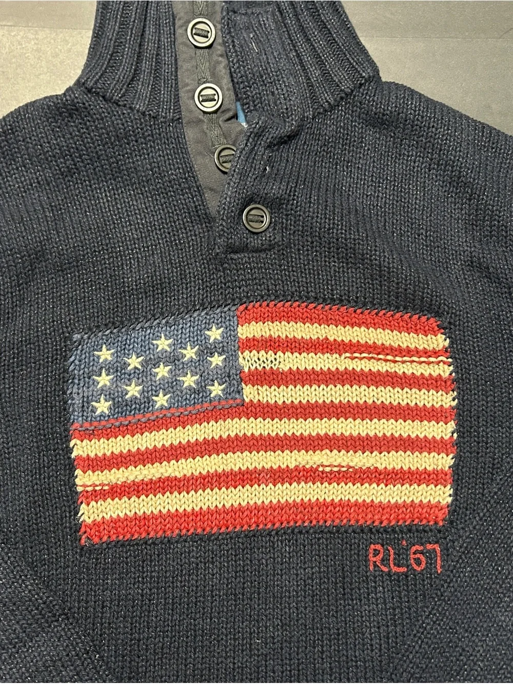 Polo Ralph Lauren Vintage Flag logo knitted sweater size M